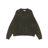カーキ | ピグメントロゴニットプルオーバー | WEGO【MEN】