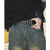 ブラック | Mクロスモチーフスタッズベルト | WEGO【MEN】