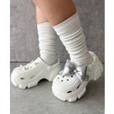 ホワイト | パーツ付き厚底ラバーサンダル | WEGO【WOMEN】