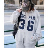杢グレー | ナンバリングビッグジップパーカー | WEGO【WOMEN】