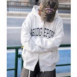 杢グレー | カレッジロゴビッグジップパーカー | WEGO【WOMEN】