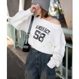 ホワイト | オフショルショートスウェット | WEGO【WOMEN】