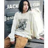 オフホワイト | グラフィックダメージニットプルオーバー | WEGO【MEN】
