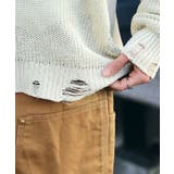 グラフィックダメージニットプルオーバー | WEGO【MEN】 | 詳細画像5
