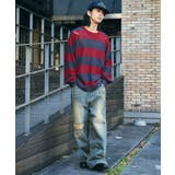 ボーダーダメージニットプルオーバー | WEGO【MEN】 | 詳細画像2