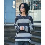 ボーダーダメージニットプルオーバー | WEGO【MEN】 | 詳細画像12
