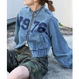 デニム淡加工色 | デニムショートバイカーブルゾン | WEGO【WOMEN】