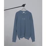 サックス | アクセ付きワンポイントニットプルオーバー | WEGO【MEN】