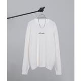 オフホワイト | アクセ付きワンポイントニットプルオーバー | WEGO【MEN】