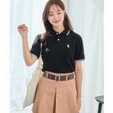 ブラック | 別注USPOLOラインポロシャツ | WEGO【MEN】