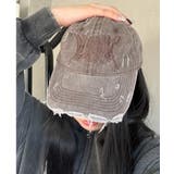 ブラウン | トライバルロゴダメージピグメントキャップ | WEGO【MEN】