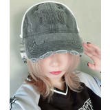 ブラック | トライバルロゴダメージピグメントキャップ | WEGO【MEN】
