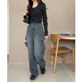 サイドカットデニムストレートパンツ | WEGO【WOMEN】 | 詳細画像3