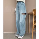 サイドカットデニムストレートパンツ | WEGO【WOMEN】 | 詳細画像8