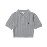グレー | 別注USPOLO ケーブルニットポロ | WEGO【WOMEN】