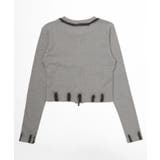 Wジップロゴブリーチトップス | WEGO【WOMEN】 | 詳細画像12 