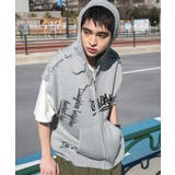 グレー | ジャガードノースリジップパーカー | WEGO【MEN】