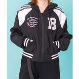 ブラック | イニシャルロゴフードスタジャン | WEGO【WOMEN】