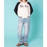 バイカラーロゴラグランジップパーカー | WEGO【WOMEN】 | 詳細画像2