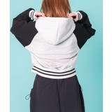 バイカラーロゴラグランジップパーカー | WEGO【WOMEN】 | 詳細画像8