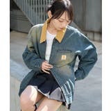 デニム中濃加工色 | ワーカーズWジップデニムブルゾン | WEGO【WOMEN】