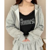 杢グレー | Wジップショートパーカー | WEGO【WOMEN】