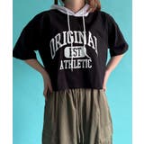 ブラック | フーデッドバイカラーT | WEGO【WOMEN】
