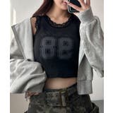ブラック | グラフィックレースタンク | WEGO【WOMEN】
