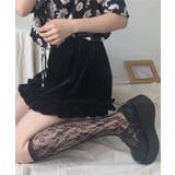 ブラック | フラワーレースハイソックス | WEGO【WOMEN】