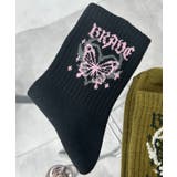 ブラック | バタフライデザインソックス | WEGO【WOMEN】