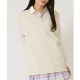 オフホワイト | 無地ニットベスト | WEGO【WOMEN】