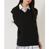 ブラック | 無地ニットベスト | WEGO【WOMEN】