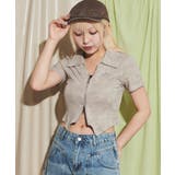 Wジップメタルパッチピチトップス | WEGO【WOMEN】 | 詳細画像1