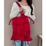 レッド | ドロストリボンギャザートート | WEGO【MEN】