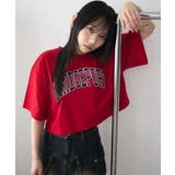 レッド | ロゴショートT | WEGO【WOMEN】