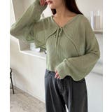 グリーン | アンサンブルメッシュリボンカーディガン | WEGO【WOMEN】