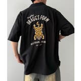 ブラック | アサライクTIGERシシュウシャツ | WEGO【MEN】