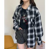 ブラック | チェックBIGシャツ | WEGO【WOMEN】