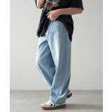 デニム淡色 | イージー3Dバレルレッグデニムパンツ(JUNIOR) | WEGO【MEN】