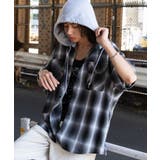 ブラックチェック1 | オンブレチェックフードシャツ(SS) | WEGO【MEN】