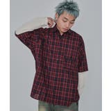 レッドチェック1 | チェックレイヤードシャツ(LS) | WEGO【MEN】