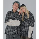 ブラックチェック1 | チェックレイヤードシャツ(LS) | WEGO【MEN】
