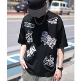 ブラック | アクセ付きラフガキグラフィックT(SS) | WEGO【MEN】