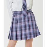 パープルチェック1 | スクールプリーツスカート | WEGO【WOMEN】