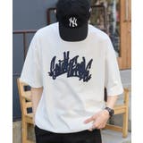ホワイト | ワッペンロゴドロストBIG T(SS) | WEGO【MEN】