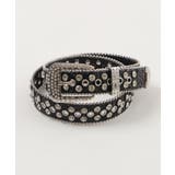 ブラック | Lビジューバックルラメスタッズベルト | WEGO【WOMEN】