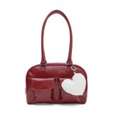 レッド | チャーム付きボストン痛バッグ | WEGO【WOMEN】