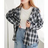 ブラック | フードチェックBIGシャツ | WEGO【WOMEN】