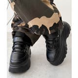 ブラック | ハイカットベルト厚底スニーカー | WEGO【WOMEN】