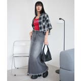フリンジロングスリットデニムスカート | WEGO【WOMEN】 | 詳細画像3